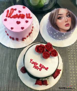 I Love You Birthday Cake With Name and Photo Edit 2022