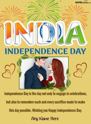 India Independence Day Wishes with Name and Photo