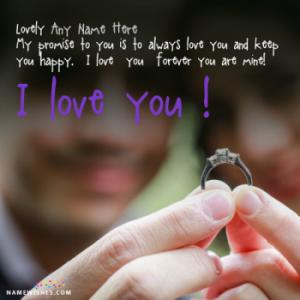 Cute Love Promise Images For Couples With Name