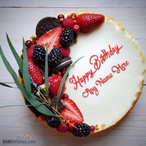 Lovely Orio Mix Birthday Cake With Name