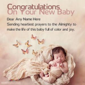 New Born Baby Congratulations Wishes With Name
