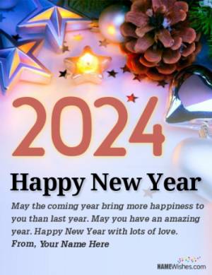 New Year Wishes With Name Editing