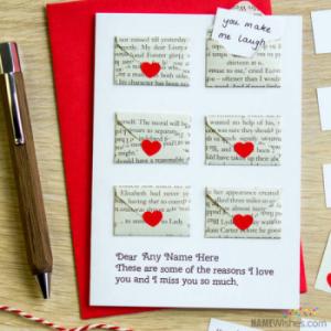 Top Reasons I Love You Letter with Name Edit Online