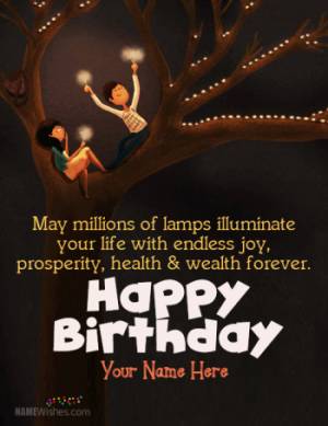 Romantic Birthday Wish Image For Lover With Name