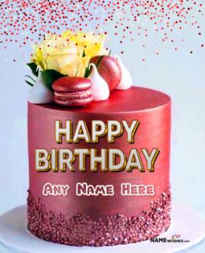 Rose Gold Birthday Cake Free Download Online