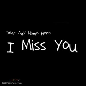 Simple Miss You Image With Name