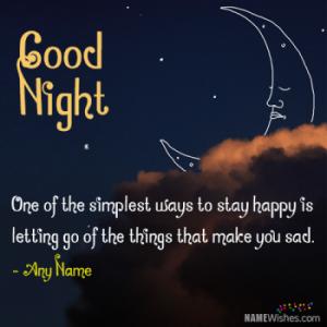 Sweet Good Night Wishes With Name Editing