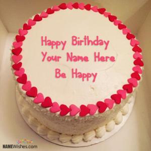Tiny Hearts Icecream Birthday Cake With Name