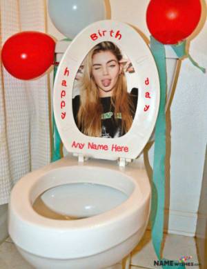 Toilet Fun Birthday Surprise For Friends With Name