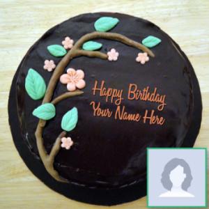 Tree Chocolate Birthday Cake With Name