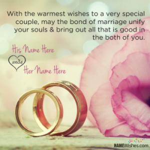Wedding Wishes With Quote And Name Editing