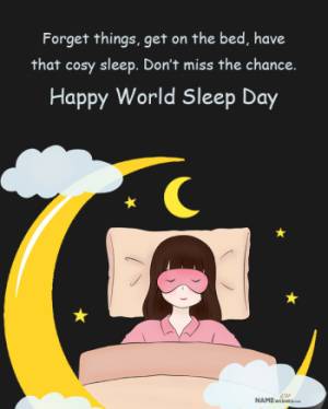 World Sleep Day Wishes With Name Message and Status