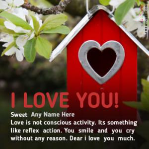 Write Name on Lovely I Love You Images