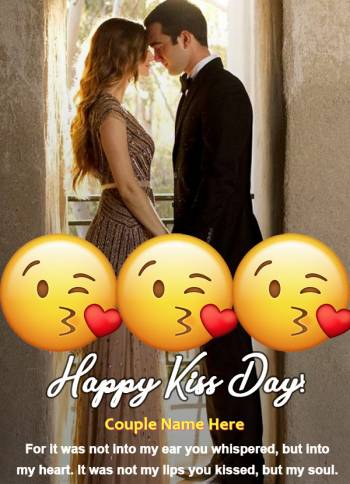 Happy Kiss Day Wishes With Name And Photo