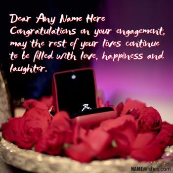 Fantastic Engagement Wishes With Couple Names