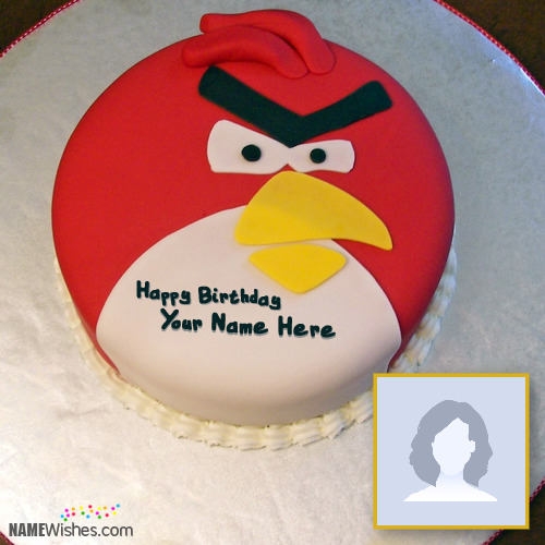 Angry Bird Birthday Cake With Name