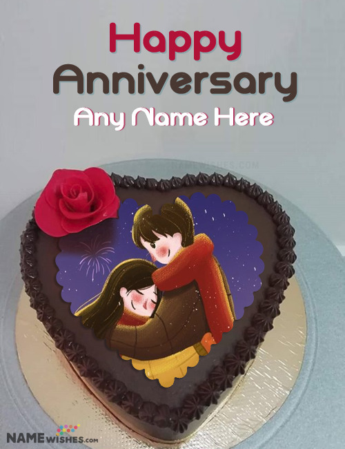 Delicious Chocolate Photo Cake For Anniversary - Wishingcart.in