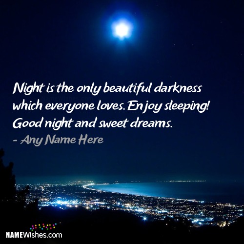 Beautiful Good Night Wish With Name