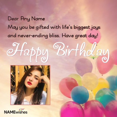 Birthday Wishes For Sister with Name and Photo