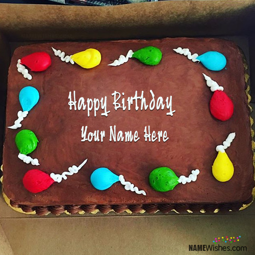 Best Ever Chocolate Birthday Cake With Name