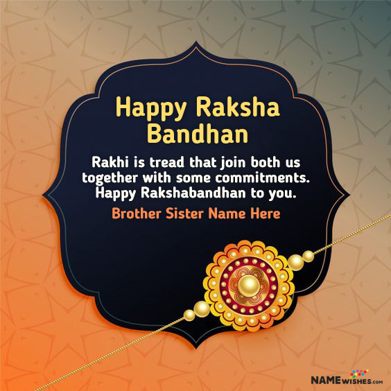 Best Ever Raksha Bandhan Wishes With Name