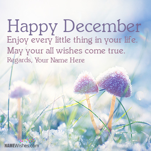 Best Happy December Wishes With Name