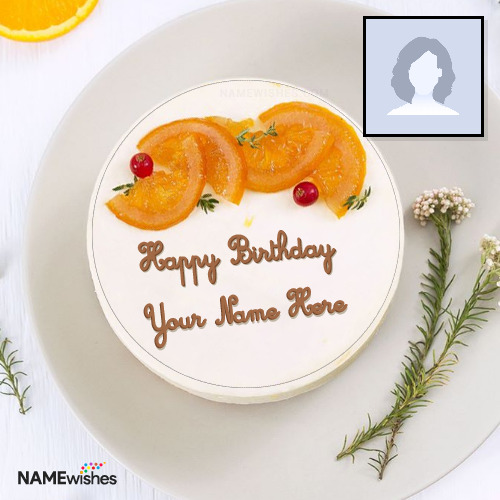 happy birthday cake with name edit online