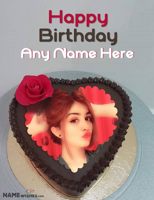 Romantic Birthday Wishes Cake With Your Name Edit