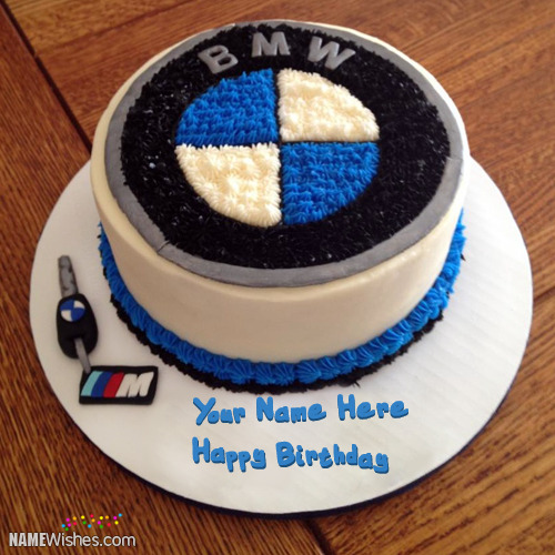 Birthday Cake With Name for BMW Lovers