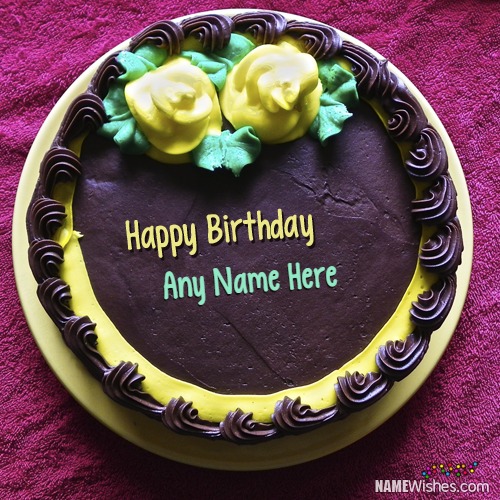 Chocolate Birthday Cake With Name