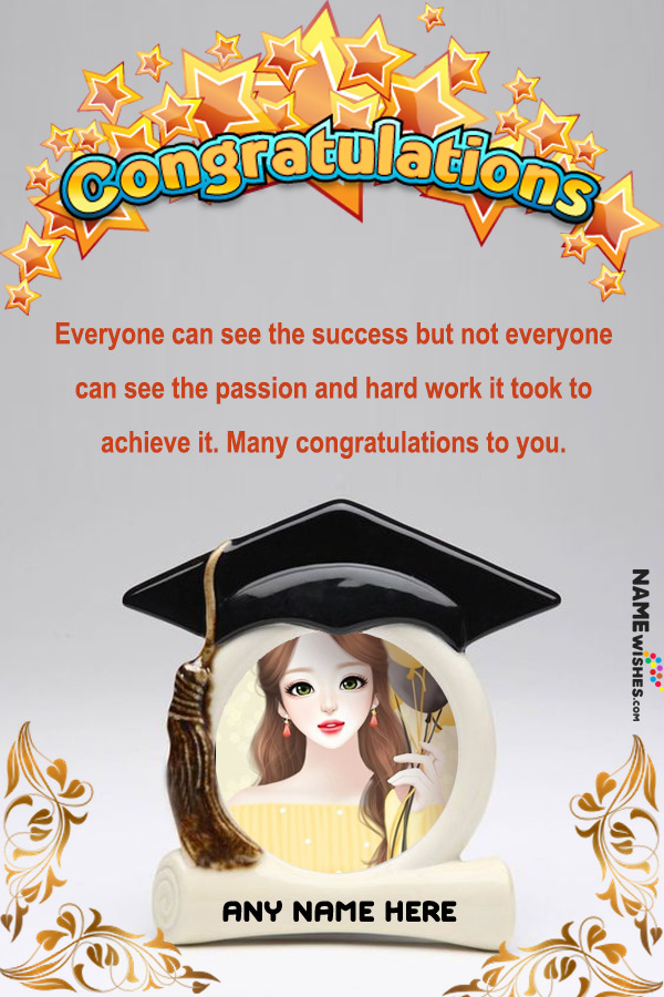 Congratulations Message For Graduation or Masters With Name