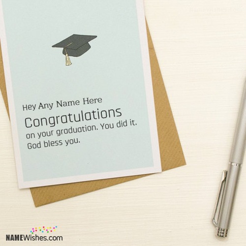 Congratulations On Your Graduation Name Card