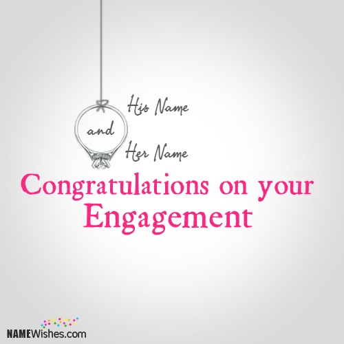 Congratulations Wishes On Engagement With Names