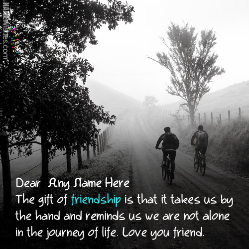 Cool Friendship Quotes Image With Name Editing