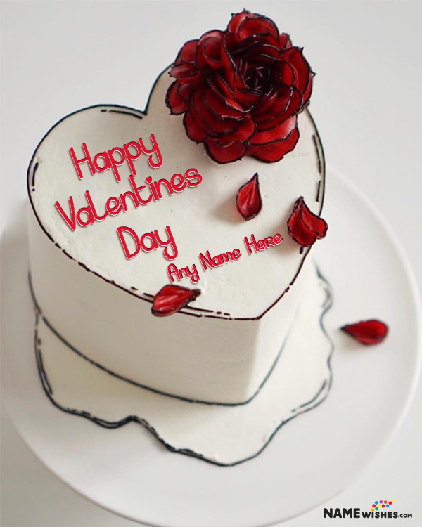 Customized Valentine Cake With Name Online