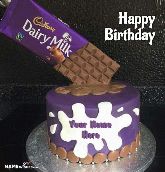 Dairy Milk Chocolate Birthday Cake With Name Edit