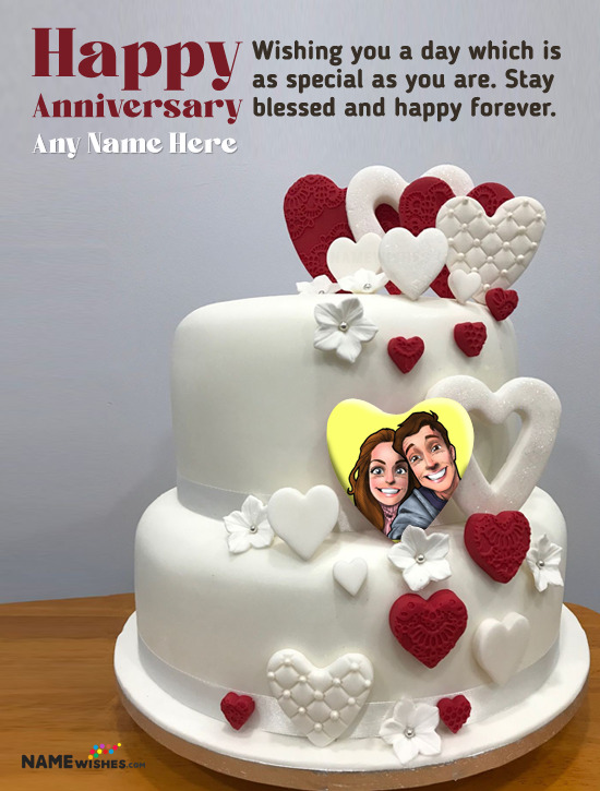 Double Heart Wedding Cake - 10