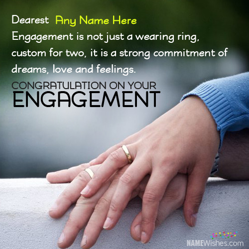 Engagement Congratulations Wishes With Couple Names