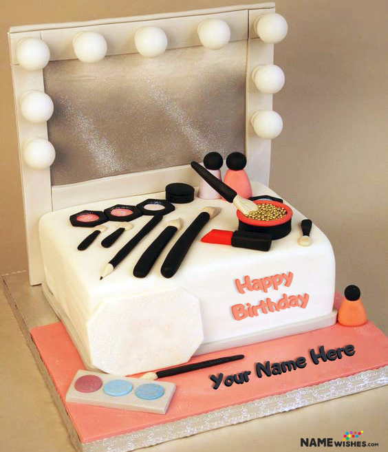 Fashion Birthday Cake With Name For Girls