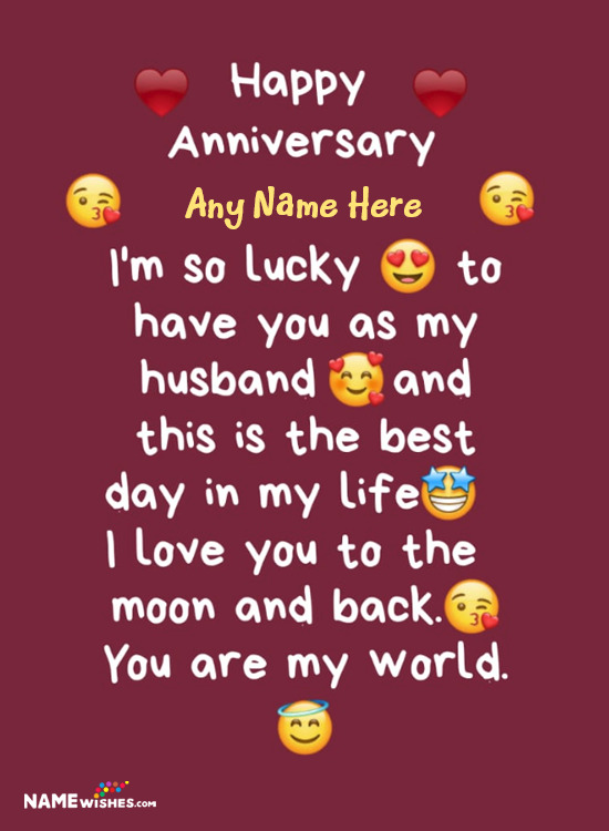 Happy Anniversary Wishes With Name Edit For Whatsapp Status