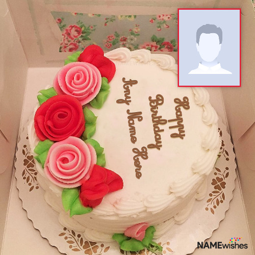 Happy Birthday Cake With Name And Photo For Lovers