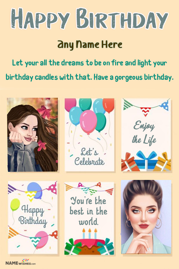 Happy Birthday Collage Birthday Wish Free edit Online Frame