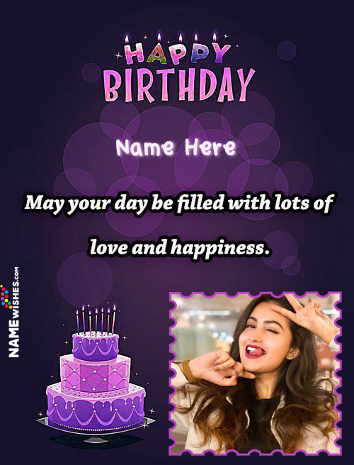 Happy Birthday Wish With Name and Photo For Friends or Wife