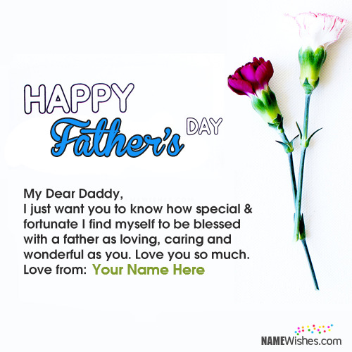 Lovely Happy Fathers Day Images With Name Editing