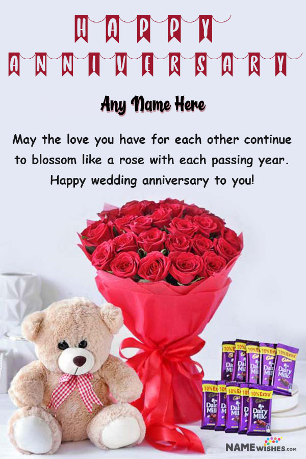 Happy Marriage Anniversary Wish With Name Online Gift