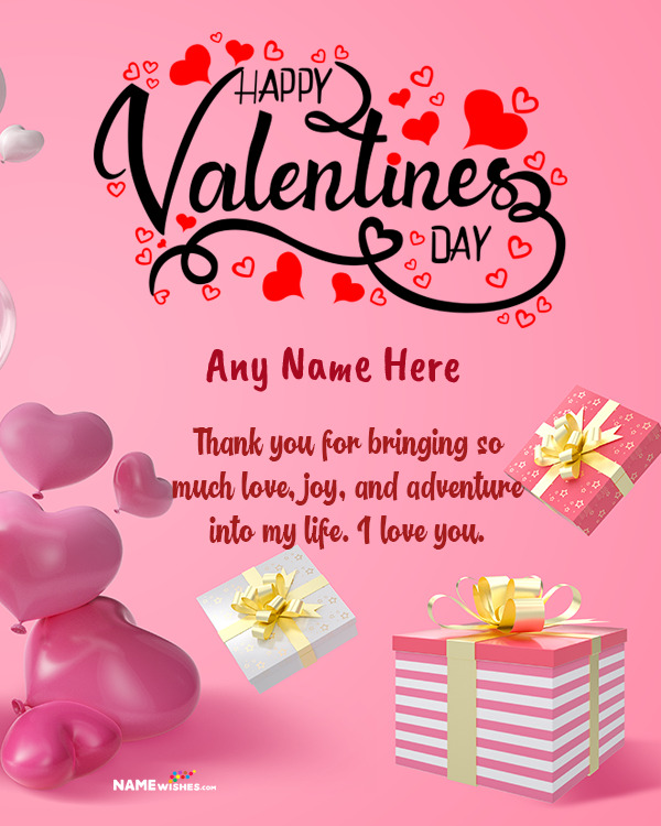 Happy Valentines Day Wishes For Lover With Name Editing