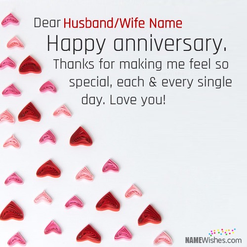 Happy Wedding Anniversary Wishes With Name