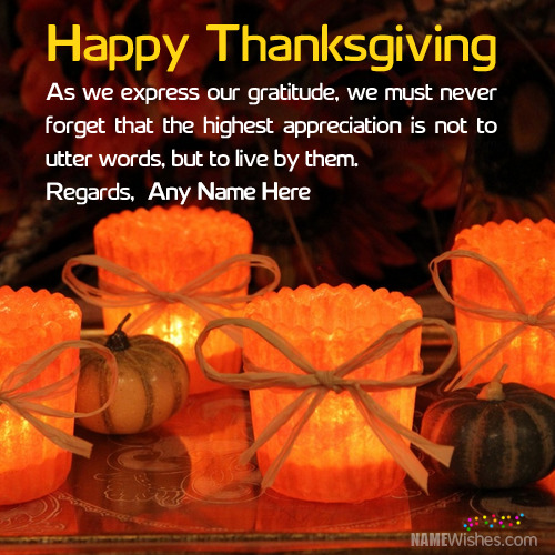 Happy Thanksgiving Quotes For Friends With Name