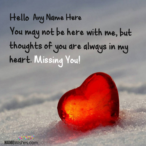 Heart Miss You Images With Name
