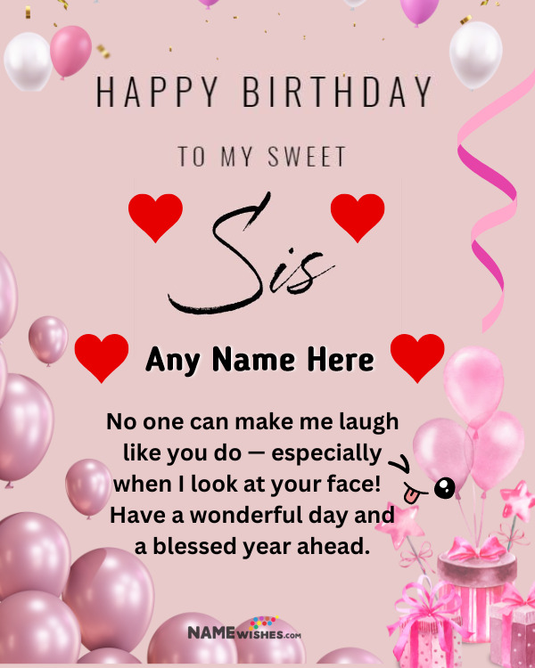 Birthday Wishes For Sister With Photo And Name Infoupdate